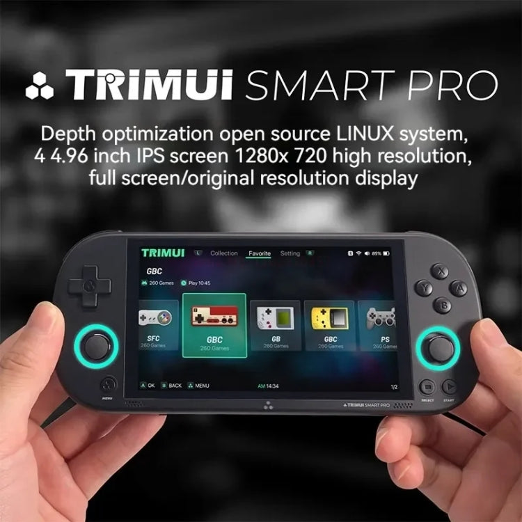 Trimui Smart Pro 4.96 Inch IPS Screen Handheld Game Console Open Source Linux System 256G(Grey) - Pocket Console by Trimui | Online Shopping South Africa | PMC Jewellery | Buy Now Pay Later Mobicred