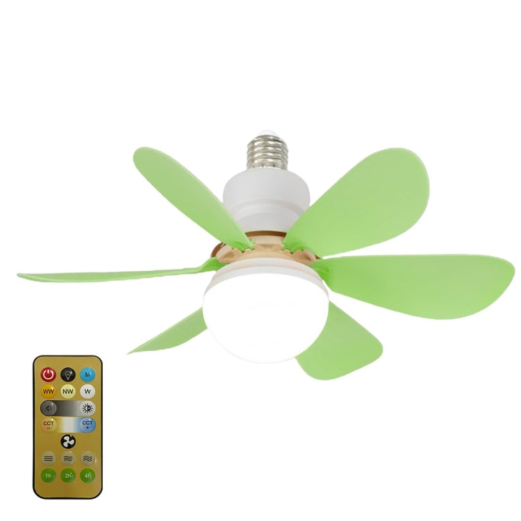 Home Small Fan Light E27 Snail Mouth Suspension Fan Lamp, Size: 520x185mm 40W Matcha Green(Remote Control Without Base) - Electric Fans by PMC Jewellery | Online Shopping South Africa | PMC Jewellery | Buy Now Pay Later Mobicred