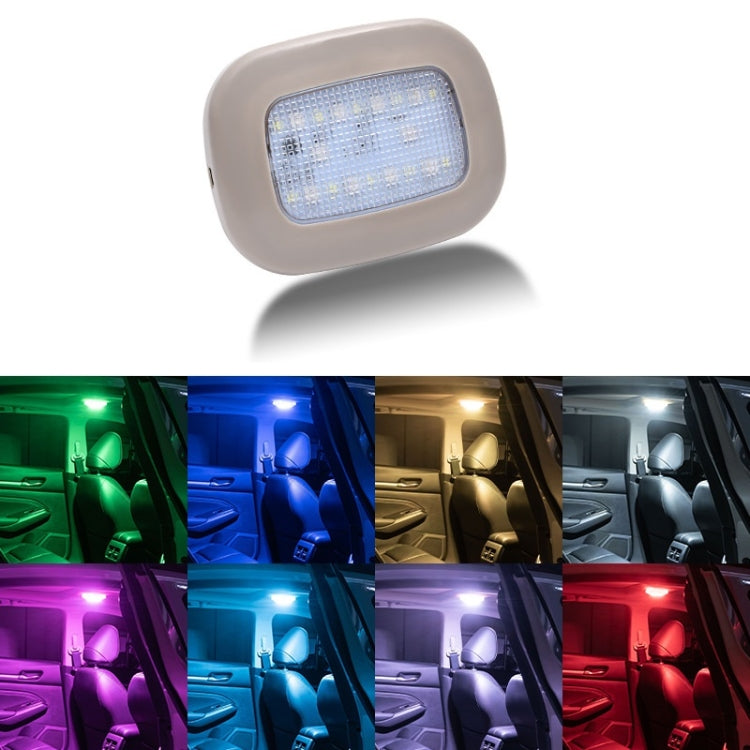 Car USB Charging Strong Magnetic Roof Reading LED Light(Beige) - Dome Lights by PMC TechLife | Online Shopping South Africa | PMC TechLife | Buy Now Pay Later Mobicred