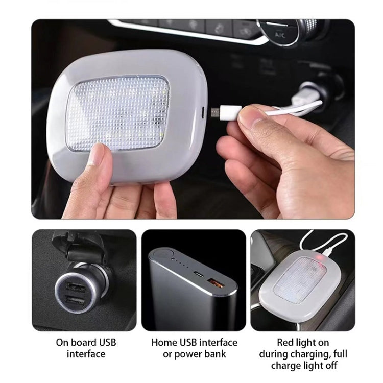 Car USB Charging Strong Magnetic Roof Reading LED Light(Black) - Dome Lights by PMC TechLife | Online Shopping South Africa | PMC TechLife | Buy Now Pay Later Mobicred