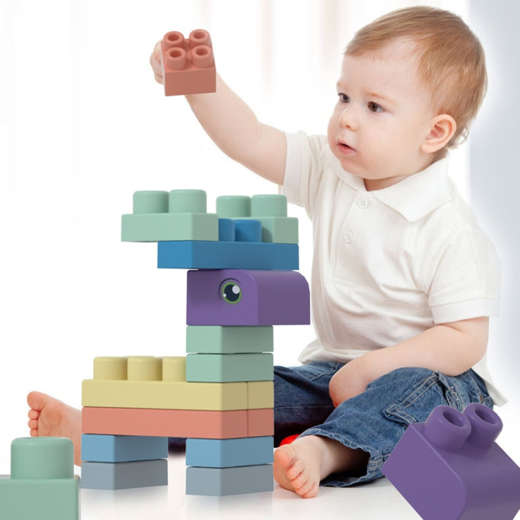 50pcs / Box Baby Chewable Soft Building Blocks Children Large Particle Puzzle Soft Rubber Toys - Building Blocks by PMC Jewellery | Online Shopping South Africa | PMC Jewellery | Buy Now Pay Later Mobicred