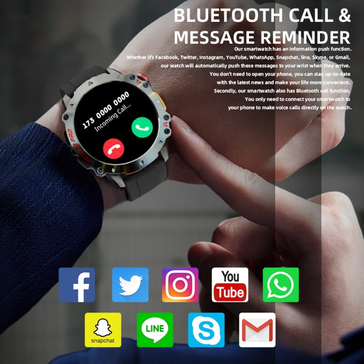 LOKMAT ZEUS3 Pro 1.39-Inch 5ATM Waterproof Outdoor Sports Bluetooth Call Smart Watch(Red) - Smart Watches by LOKMAT | Online Shopping South Africa | PMC Jewellery | Buy Now Pay Later Mobicred