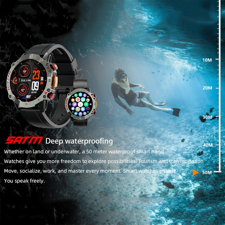 LOKMAT ZEUS3 Pro 1.39-Inch 5ATM Waterproof Outdoor Sports Bluetooth Call Smart Watch(Black) - Smart Watches by LOKMAT | Online Shopping South Africa | PMC Jewellery | Buy Now Pay Later Mobicred