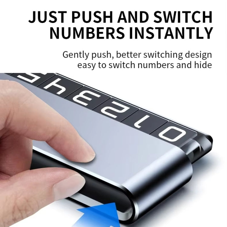 Metal Hidden Temporary Parking Number Plate Ornaments, Color: Single Number Silver - Parking Card by PMC TechLife | Online Shopping South Africa | PMC TechLife | Buy Now Pay Later Mobicred