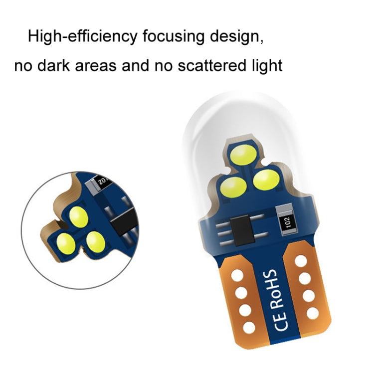 10pcs W5W Width Indicator Light Flashing LED Crystal License Plate Light(White) - Clearance Lights by PMC TechLife | Online Shopping South Africa | PMC TechLife | Buy Now Pay Later Mobicred