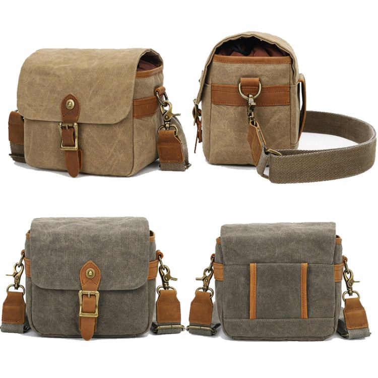 Retro Camera Canvas Bag Shoulder Messenger Bag Travel Portable Case(Dark Gray) - Strap Satchel by PMC TechLife | Online Shopping South Africa | PMC TechLife | Buy Now Pay Later Mobicred