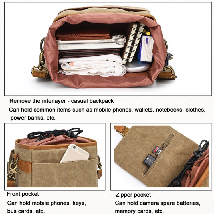 Retro Camera Canvas Bag Shoulder Messenger Bag Travel Portable Case(Dark Gray) - Strap Satchel by PMC TechLife | Online Shopping South Africa | PMC TechLife | Buy Now Pay Later Mobicred