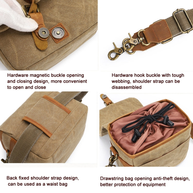 Retro Camera Canvas Bag Shoulder Messenger Bag Travel Portable Case(Dark Gray) - Strap Satchel by PMC TechLife | Online Shopping South Africa | PMC TechLife | Buy Now Pay Later Mobicred