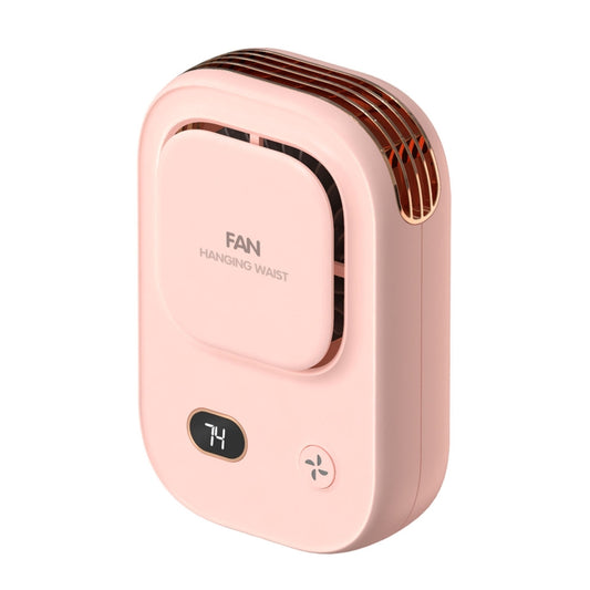 HX-150A Outdoor Digital Display Silent USB Charging Bladeless Waist Hanging Neck Fan(Pink) - Electric Fans by PMC Jewellery | Online Shopping South Africa | PMC Jewellery | Buy Now Pay Later Mobicred