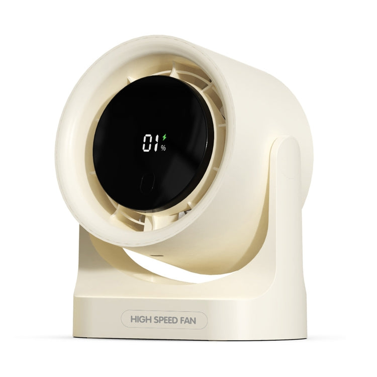 HX-F315 100-speed USB Charging Digital Display Wall-mounted Desktop Turbine Fan(White) - Electric Fans by PMC TechLife | Online Shopping South Africa | PMC TechLife | Buy Now Pay Later Mobicred