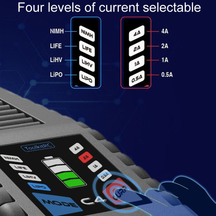 ToolkitRC C4 50W Drones Simple Li-Po Battery Balance Charger(US Plug) - free shipping - PMC Jewellery - Order now!