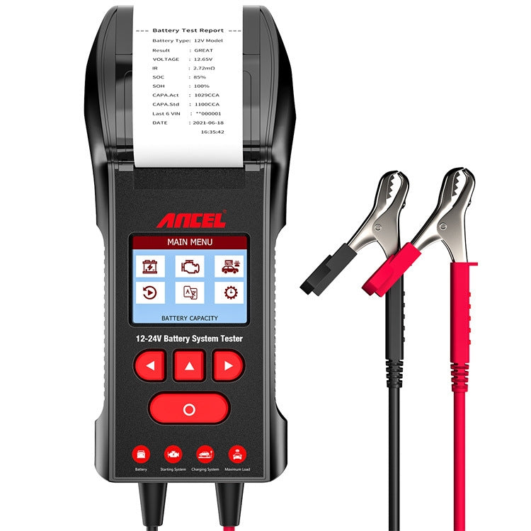 ANCEL 12V/24V Printer-Type Car Battery Tester Battery Power CCA Internal Resistance Life Detector(BST600) - free shipping - PMC TechLife - Order now!