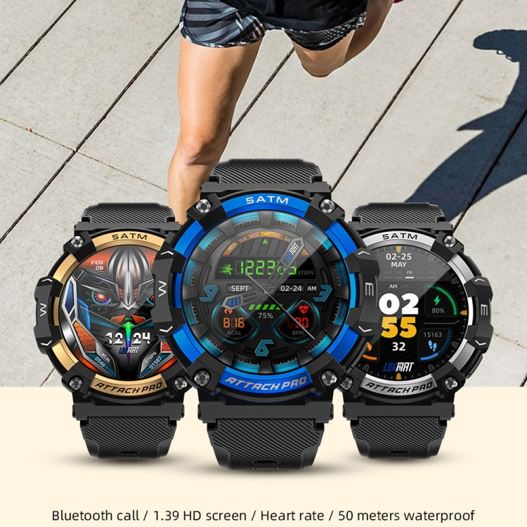 LOKMAT ATTACK 2 PRO 1.39-Inch 5ATM Waterproof Health Monitoring Bluetooth Smart Watch(Royal Blue) - Smart Watches by LOKMAT | Online Shopping South Africa | PMC Jewellery | Buy Now Pay Later Mobicred