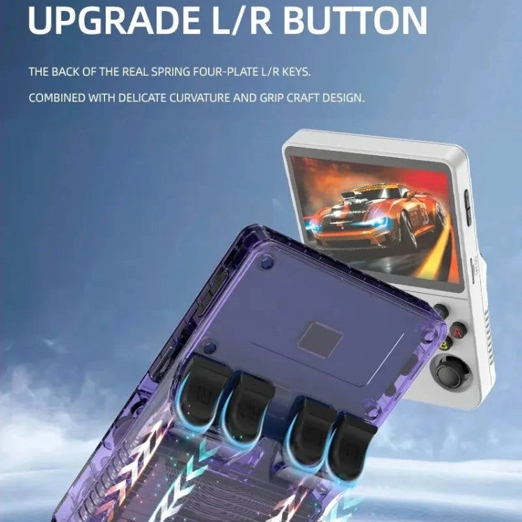 R36S Retro Handheld Game Console Linux System 3.5-Inch IPS Screen Portable Video Player 128G Purple Transparent - Pocket Console by PMC Jewellery | Online Shopping South Africa | PMC Jewellery | Buy Now Pay Later Mobicred