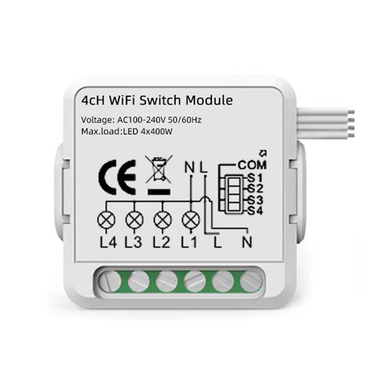 4CH WiFi Smart Switch Module For Alexa / Google Home / Tuya Smart Life APP - Smart Switch by PMC Jewellery | Online Shopping South Africa | PMC Jewellery | Buy Now Pay Later Mobicred