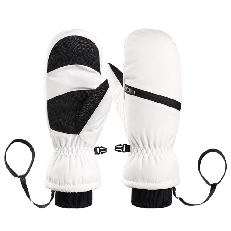 Winter Padded Ski Gloves Outdoor Windproof Warm Sports Gloves, Size: XS(White) - Safety Gloves by PMc TechLife | Online Shopping South Africa | PMc TechLife | Buy Now Pay Later Mobicred