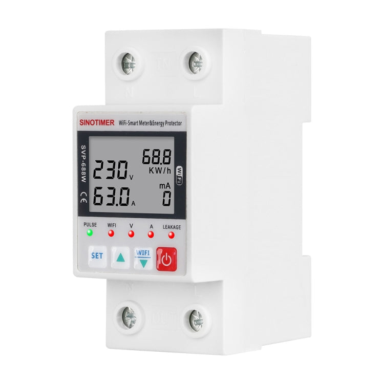 SINOTIMER SVP-688W  TUYA APP WiFi Smart Circuit Breaker Over Under Voltage Protector - Other Tester Tool by SINOTIMER | Online Shopping South Africa | PMC Jewellery | Buy Now Pay Later Mobicred