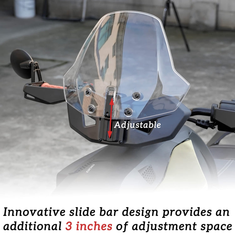 For Can-Am Ryker 600/Ryker 900 Adjustable Front Windshield(Grey) - Replacement Parts by PMC TechLife | Online Shopping South Africa | PMC TechLife | Buy Now Pay Later Mobicred