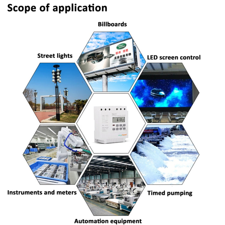 SINOTIMER TM613 380V 16A Three-Phase Programmable Time Switch With Backlight - free shipping - PMC TechLife - Order now!