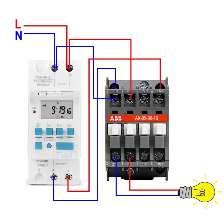 SINOTIMER TM919H-2 220V 16A DIN Rail 4 Pins Voltage Output Digital Switch Timer Automatic Cycle Timing Controller - Switch by SINOTIMER | Online Shopping South Africa | PMC Jewellery | Buy Now Pay Later Mobicred