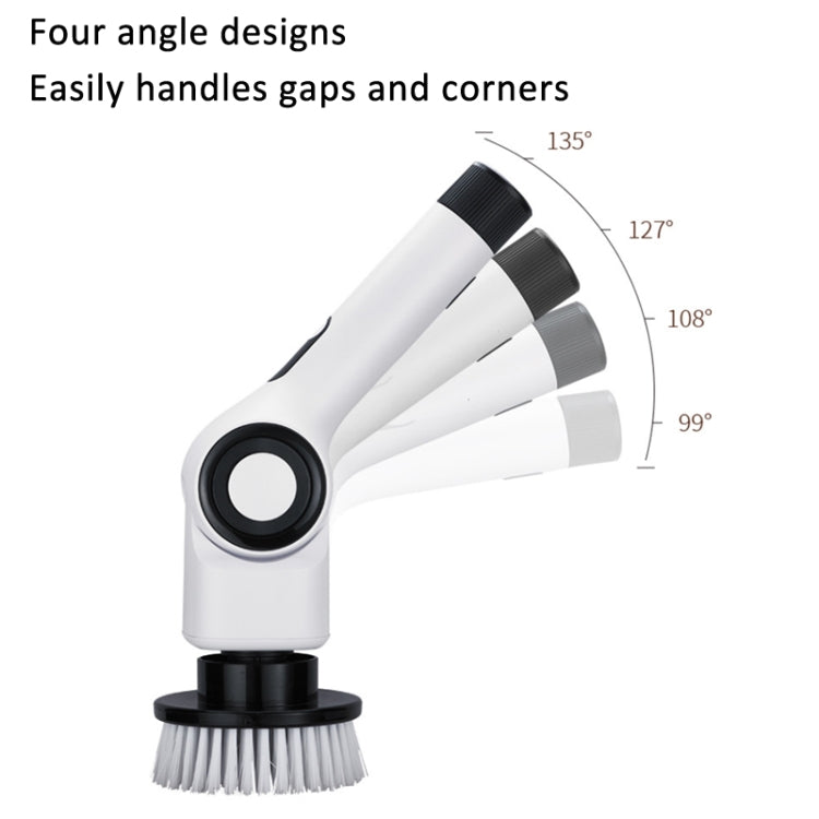 7 In 1 Electric Spin Scrubber Rechargeable Waterproof Floor Clean Bush with 23.6 Inch Adjustable Handle(White) - Sponges, Cloths & Brushes by PMC TechLife | Online Shopping South Africa | PMC TechLife | Buy Now Pay Later Mobicred