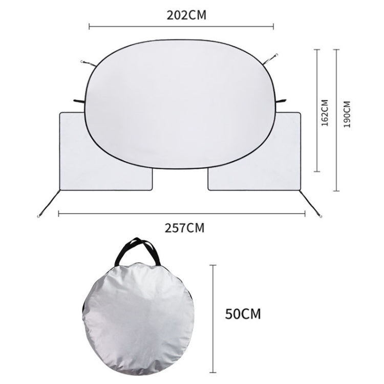 Car Sunshade Front Cover Sunscreen Heat Shield(Silver Vinyl) - Window Foils & Solar Protection by PMC TechLife | Online Shopping South Africa | PMC TechLife | Buy Now Pay Later Mobicred