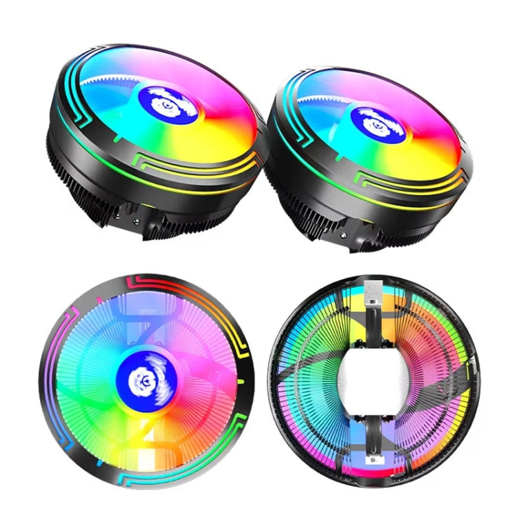 COOLMOON Ice Blade W120 LED Colorful Light 4Pin Cooler Desktop CPU Cooling Fan - Fan Cooling by COOLMOON | Online Shopping South Africa | PMC Jewellery | Buy Now Pay Later Mobicred