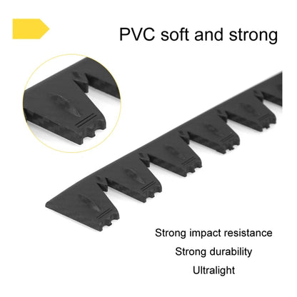 8pcs /Set Car Bumper Serrated Anti-collision Plate Decoration(Carbon Pattern) - Anti Collision Sticker by PMC Jewellery | Online Shopping South Africa | PMC Jewellery | Buy Now Pay Later Mobicred