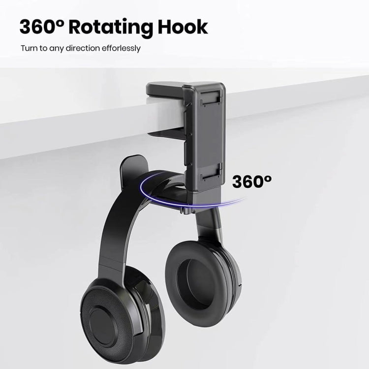 360 Degree Rotation Headset Bracket With Game Handle Organizer(Black) - Headset Stand by PMC TechLife | Online Shopping South Africa | PMC TechLife | Buy Now Pay Later Mobicred