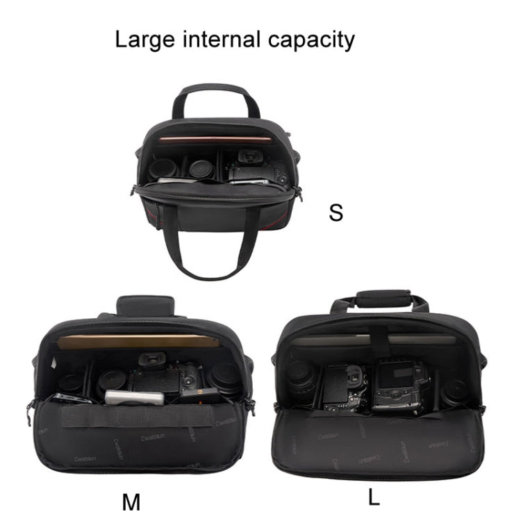 Cwatcun D109 Portable Casual Waterproof Multi-Function Camera Storage Photography Bag, Color: Large Black - free shipping - PMC TechLife - Order now!