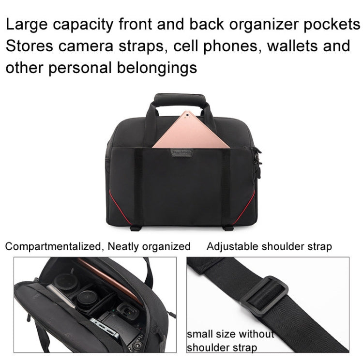 Cwatcun D109 Portable Casual Waterproof Multi-Function Camera Storage Photography Bag, Color: Large Black - free shipping - PMC TechLife - Order now!