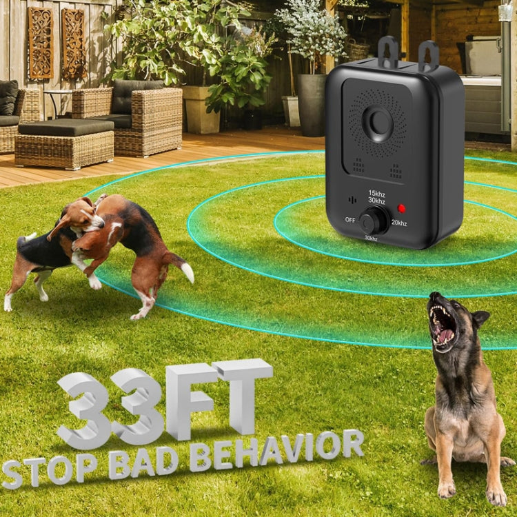 Non-Shock Dog Barking Deterrent Device Ultrasonic Bark Stopper Dog Repeller(Black) - Training Aids by PMC TechLife | Online Shopping South Africa | PMC TechLife | Buy Now Pay Later Mobicred