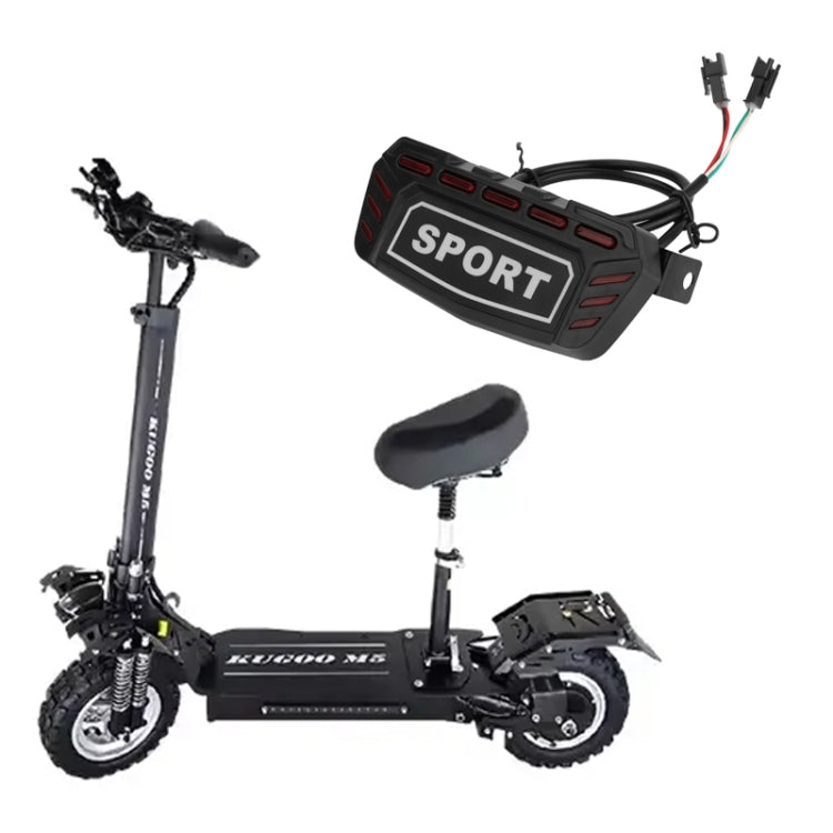 For KUGOO M5 AIMITE Electrical Scooter Rear Tail Light Brake Warning Lights(Black) - Accessories & Parts by AIMITE | Online Shopping South Africa | PMC TechLife | Buy Now Pay Later Mobicred