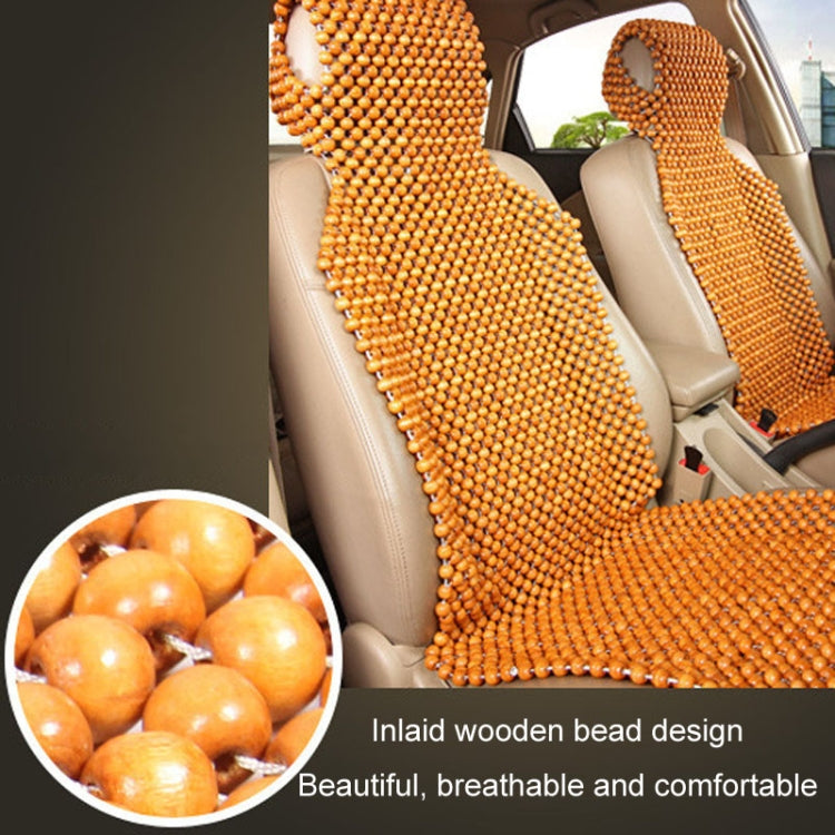 Car Wood Beaded Cushion Universal Car Seat Cover Summer Interior Supply(Coffee) - Seat Accessories by PMC Jewellery | Online Shopping South Africa | PMC Jewellery | Buy Now Pay Later Mobicred