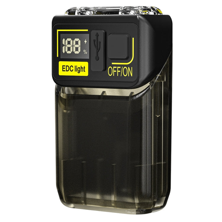 Mini Type-C Rechargeable Outdoor Keychain Light Flashlight(Lamp Head Rotatable Black) - Mini Flashlight by PMc TechLife | Online Shopping South Africa | PMc TechLife | Buy Now Pay Later Mobicred