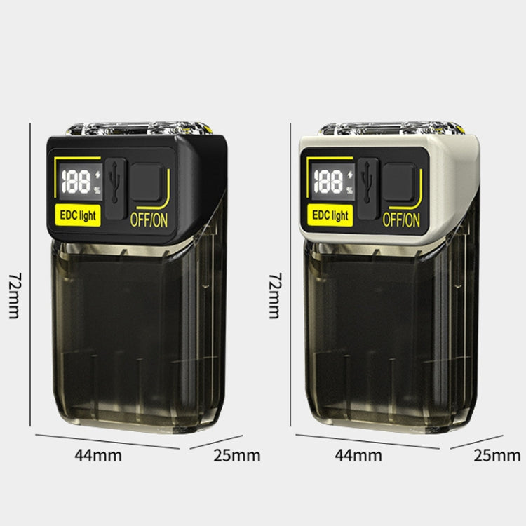 Mini Type-C Rechargeable Outdoor Keychain Light Flashlight(Lamp Head Rotatable Black) - Mini Flashlight by PMc TechLife | Online Shopping South Africa | PMc TechLife | Buy Now Pay Later Mobicred