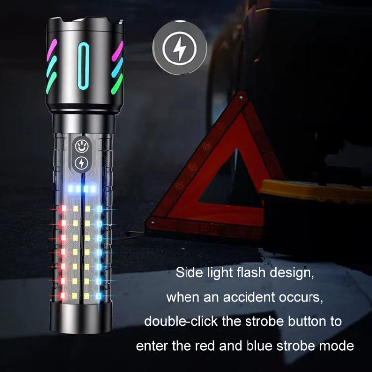 Type-C Rechargeable Outdoor Zoom Strong Laser Flashlight(519) - LED Flashlight by PMC Jewellery | Online Shopping South Africa | PMC Jewellery | Buy Now Pay Later Mobicred