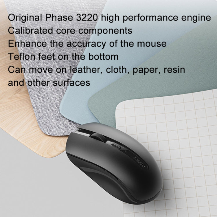 Rapoo M350G Bluetooth/2.4G Wireless Mouse Office Desktop Laptop Mute Mouse(Dark Gray) - Wireless Mice by Rapoo | Online Shopping South Africa | PMC Jewellery | Buy Now Pay Later Mobicred