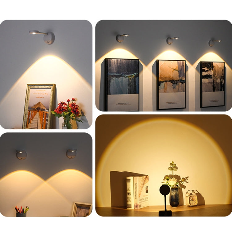 Rechargeable LED Motion Sensor Wireless Spotlight Dimmable Picture Light 2000mAH(Black) - Sensor LED Lights by PMC TechLife | Online Shopping South Africa | PMC TechLife | Buy Now Pay Later Mobicred