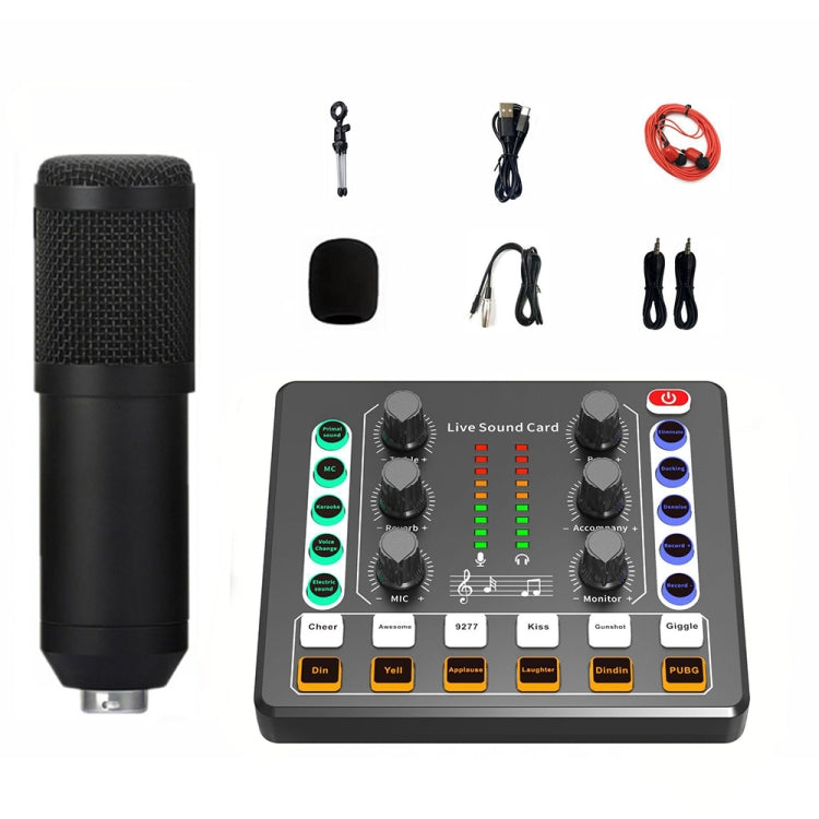 M8 Recording And Singing Live Bluetooth Sound Card Set, Color: Black Tripod - Live Sound Effects Processors by PMC Jewellery | Online Shopping South Africa | PMC Jewellery | Buy Now Pay Later Mobicred