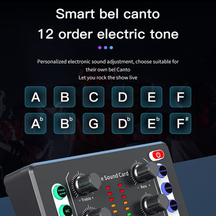 M8 Recording And Singing Live Bluetooth Sound Card Set, Color: Black+Gold Cantilever - Live Sound Effects Processors by PMC Jewellery | Online Shopping South Africa | PMC Jewellery | Buy Now Pay Later Mobicred