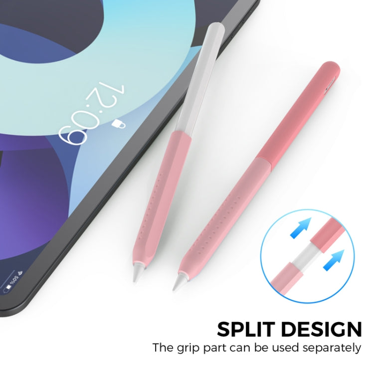 For Apple Pencil 2 AhaStyle PT182 Split Clashing Colors Stylus Protective Case(Blue) - Pencil Accessories by AhaStyle | Online Shopping South Africa | PMC Jewellery | Buy Now Pay Later Mobicred