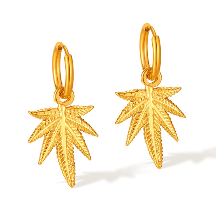 OPK GE914 1pair Personalized Stainless Steel Maple Leaf Earrings - Stud Earrings & Earrings by OPK | Online Shopping South Africa | PMC Jewellery | Buy Now Pay Later Mobicred