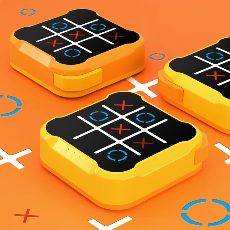 All-In-One Tic Tac Toe Game Machine Portable Desktop Puzzle Children Electronic Toys(Yellow Orange) - Table Games by PMC Jewellery | Online Shopping South Africa | PMC Jewellery | Buy Now Pay Later Mobicred