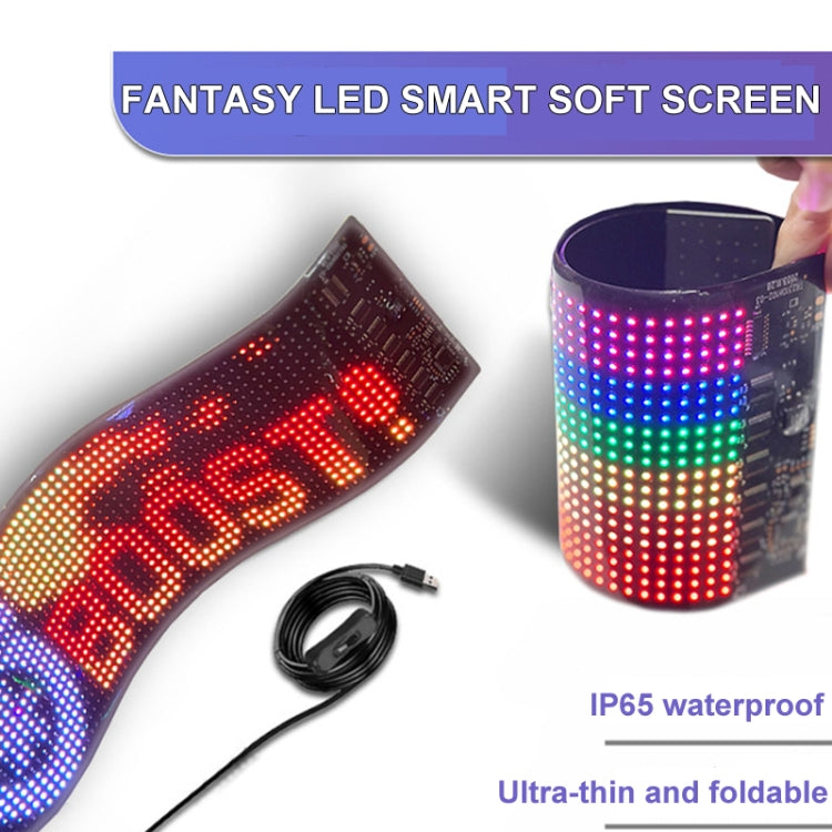 7x17.3cm（16 x 32 LEDs) Car Flexible Display Advertising Screen APP Bluetooth Smart Screen - Car Monitor by PMC Jewellery | Online Shopping South Africa | PMC Jewellery | Buy Now Pay Later Mobicred