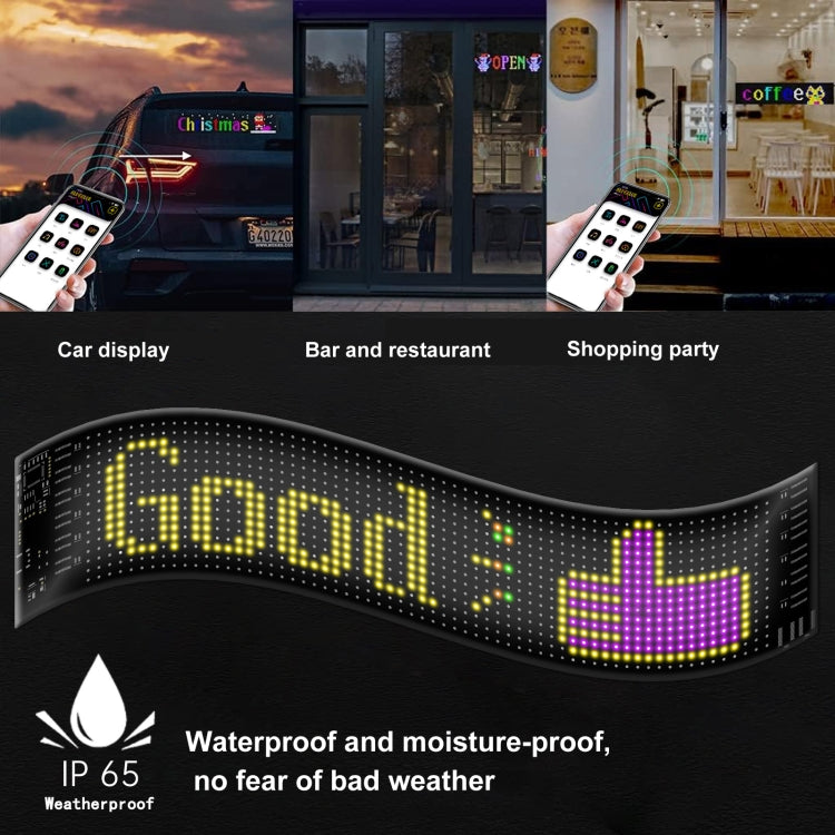 10.2x34.8cm（20 x 64 LEDs） Car Flexible Display Advertising Screen APP Bluetooth Smart Screen - Car Monitor by PMC Jewellery | Online Shopping South Africa | PMC Jewellery | Buy Now Pay Later Mobicred