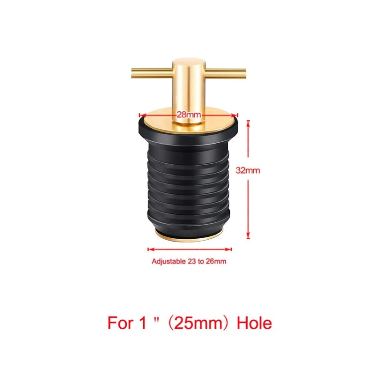 Marine Motorboat Deck Cross Drain Plug Screw, Size: Copper For 25mm - Marine Accessories & Parts by PMC Jewellery | Online Shopping South Africa | PMC Jewellery | Buy Now Pay Later Mobicred
