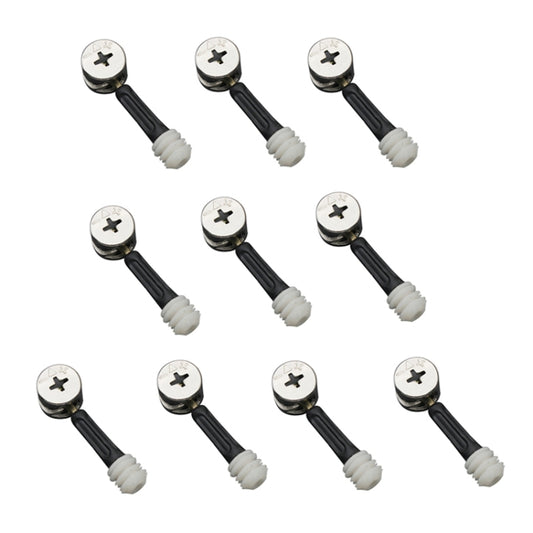 10pcs 40mm 3 In 1 Screw Connector Furniture Link Fixer Closet Eccentric Wheel Nut Connection Fastener - Furniture Accessories by PMC Jewellery | Online Shopping South Africa | PMC Jewellery | Buy Now Pay Later Mobicred