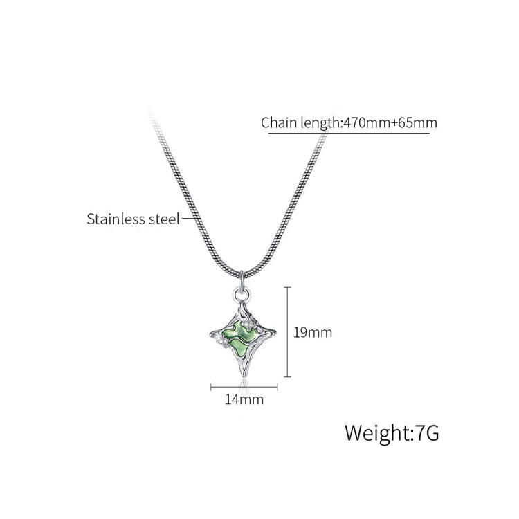 OPK GX2422 Stainless Steel Quadrangle Pendant Temperament Necklace - Necklaces & Pendants by OPK | Online Shopping South Africa | PMC Jewellery | Buy Now Pay Later Mobicred