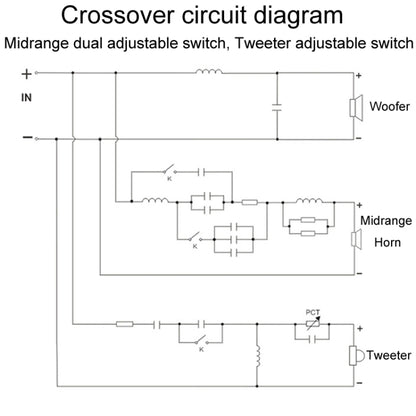 3509A High Medium And Low 3-Way Audio Crossover Stage Speaker Divider(B Model Red) - Audio Crossover by PMC Jewellery | Online Shopping South Africa | PMC Jewellery | Buy Now Pay Later Mobicred